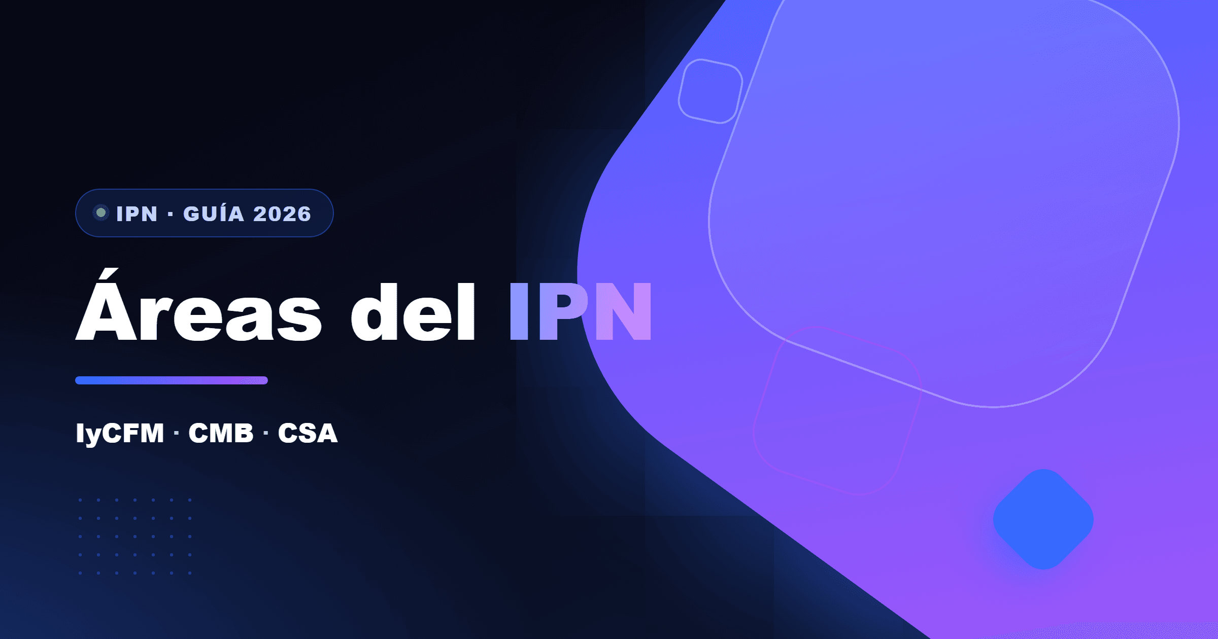 Áreas del IPN 2026: IyCFM, CMB y CSA
